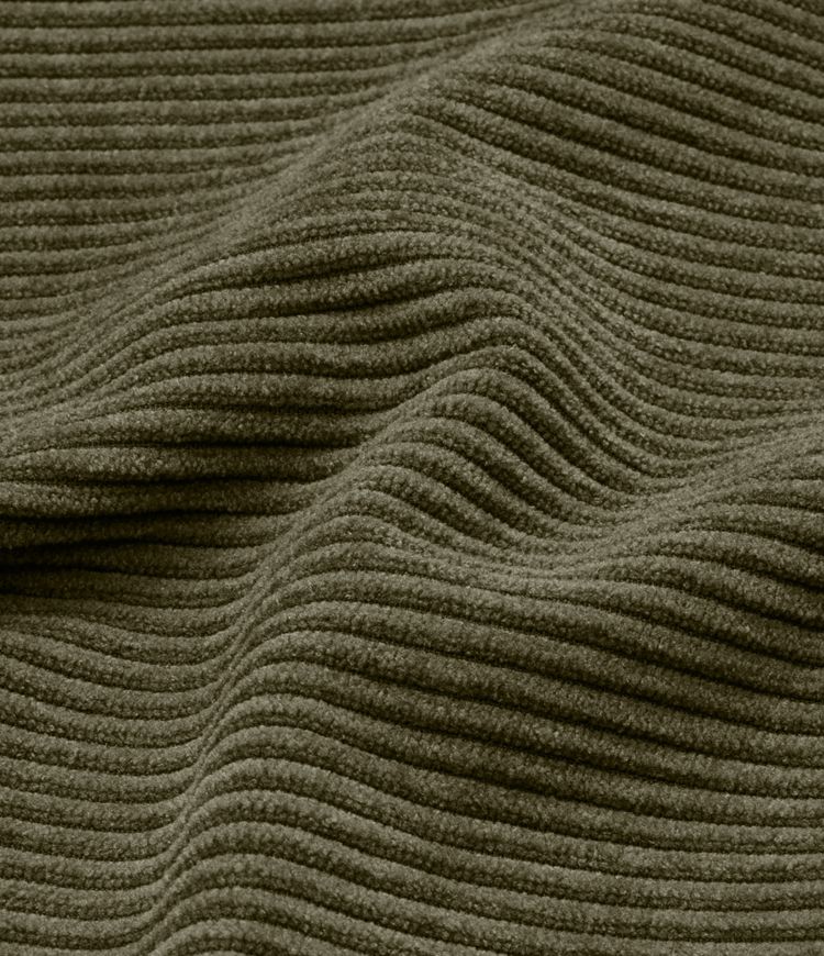 Pantalon décontracté en velours côtelé taille moyenne avec poches latérales