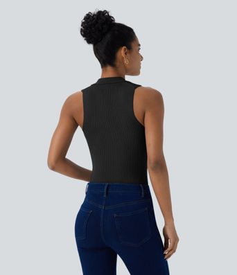 V Neck Sleeveless Casual Sweater