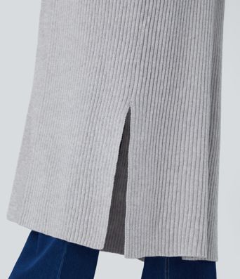 Hooded Long Sleeve Pocket Longline Casual Cardigan