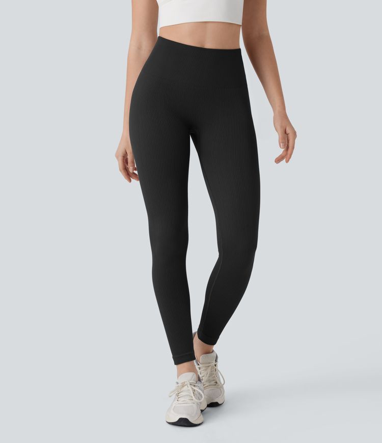 Seamless Flow High Waisted Tummy Control Butt Lifting 7/8 Yoga Leggings