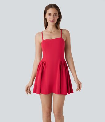 Mini Vestido Softlyzero™ Airy fiesta vuelo tirante ajustable extraíble tube tacto fresco