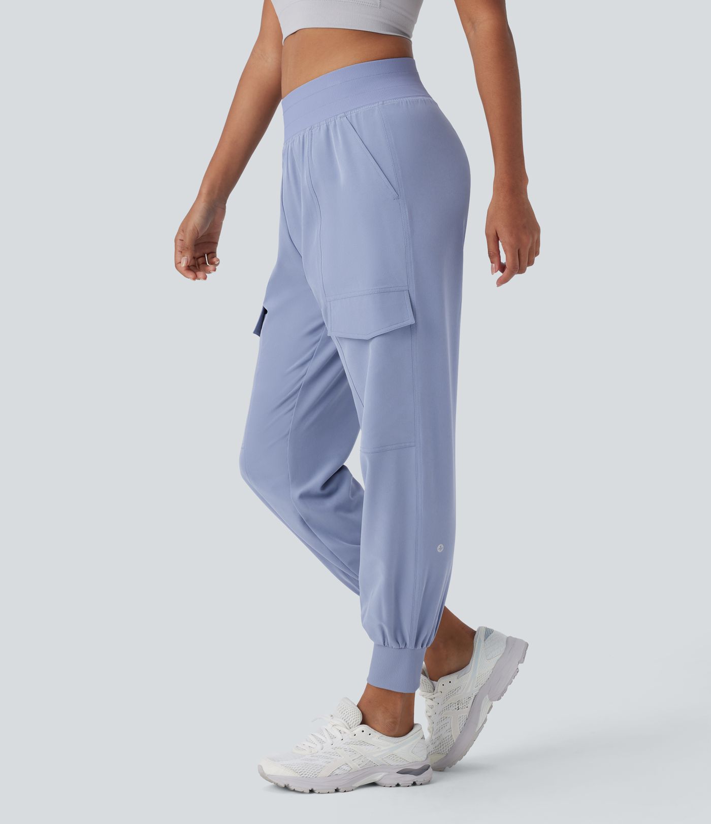 High Waisted Multiple Pockets Running Cargo Joggers