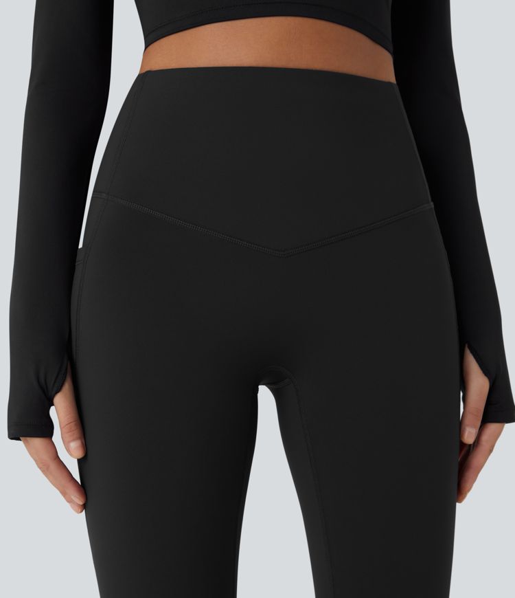 SoftlyZero™ Plush Thermal High Waisted Tummy Control Pocket Workout Leggings
