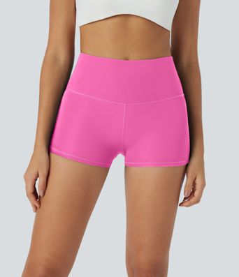 SoftlyZero™ QuickDry High Waisted Tummy Control Ruched Running Biker Shorts 2.5''