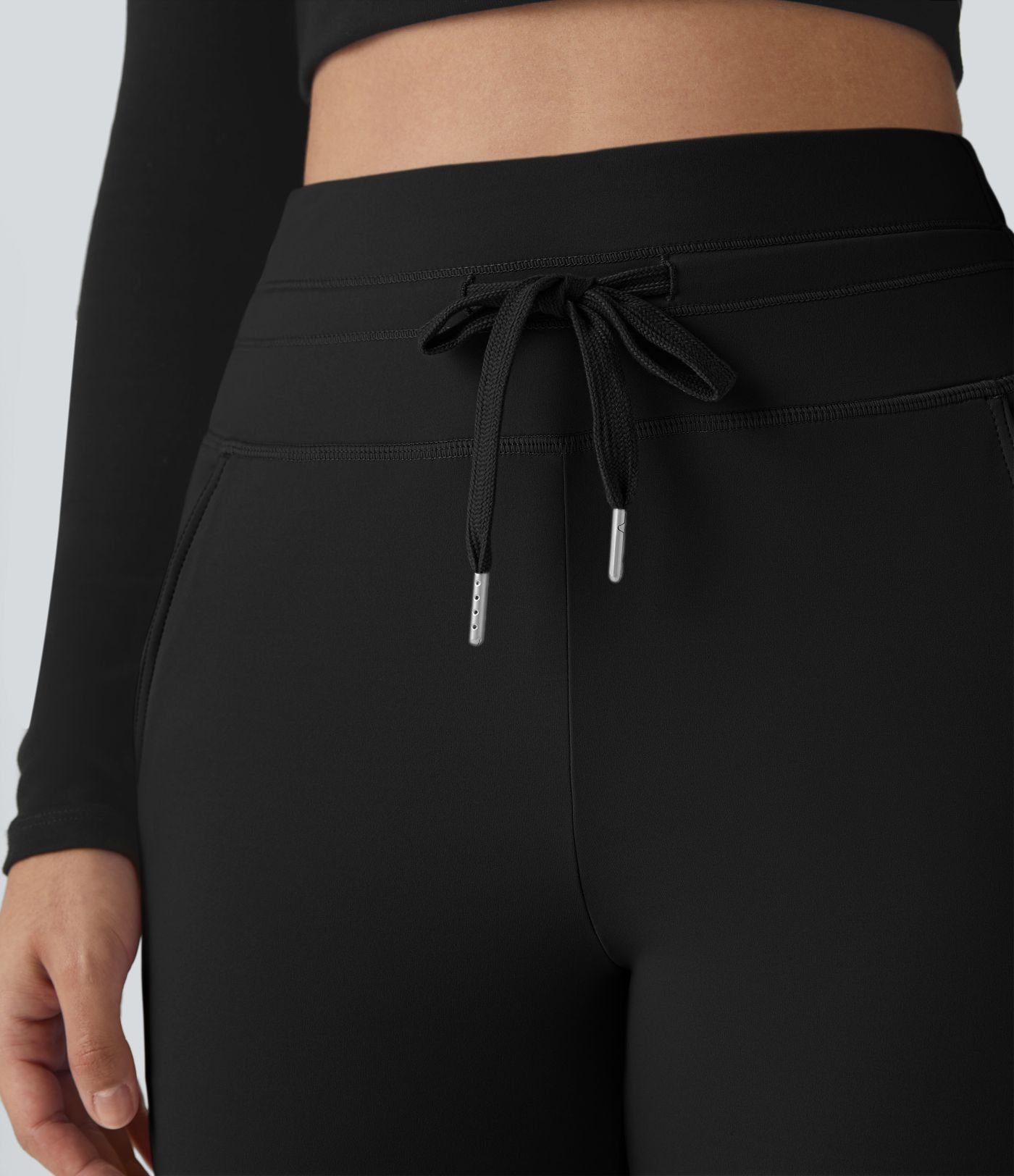 Softlyzero™ Airy High Waist Drawstring Side Pocket Plain Cool Touch Regular Length Jogger Pants