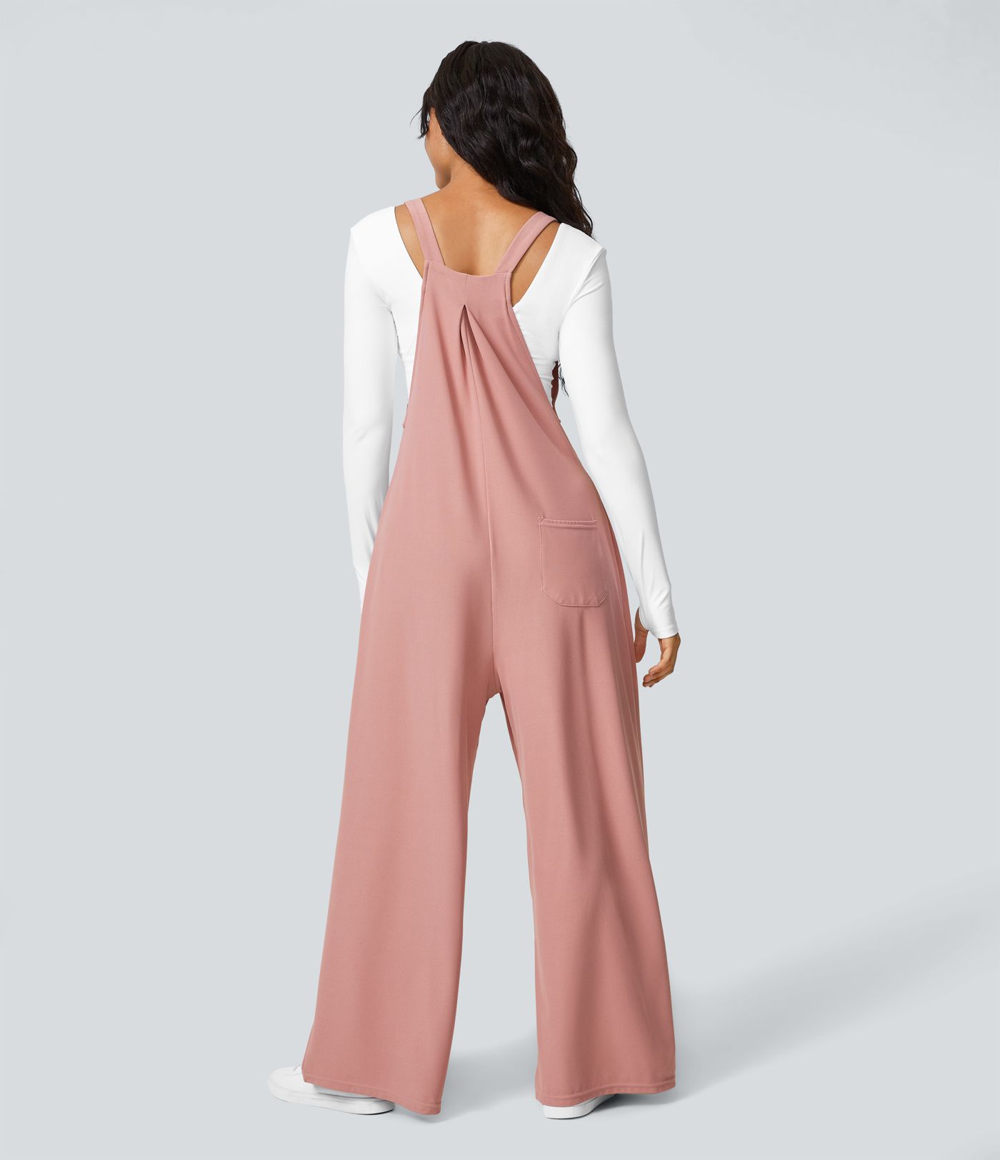 Pockets Waffle Casual Women Work Overalls