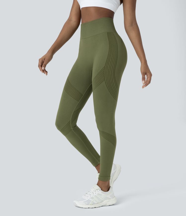 Seamless Flow High Waist 7/8 Yoga Leggings