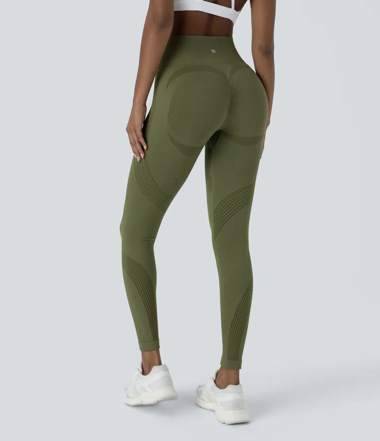 Seamless Flow High Waisted 7/8 Yoga Leggings