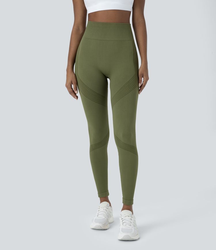 Seamless Flow High Waist 7/8 Yoga Leggings