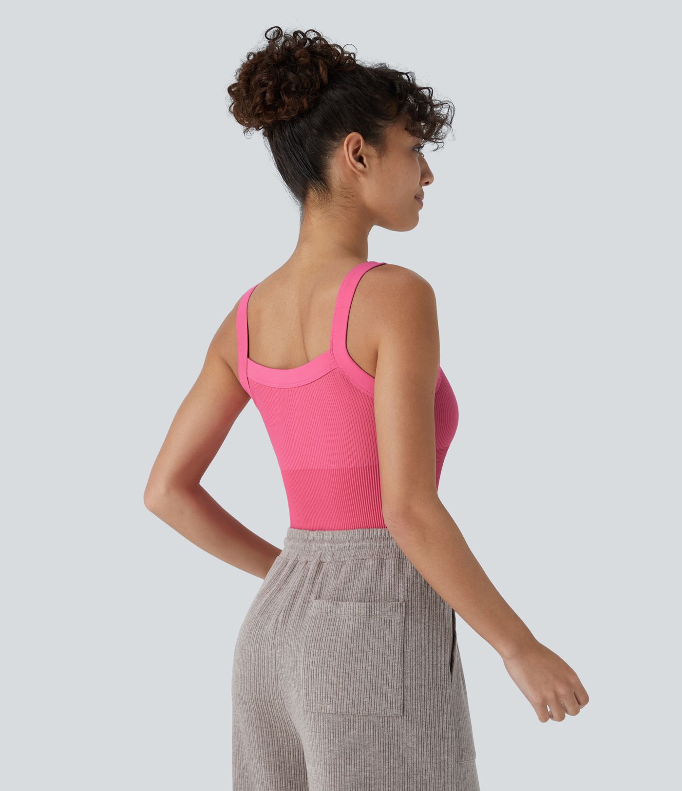 Combinaison débardeur lisse décolleté carré sans couture OneForm Seamless Flow