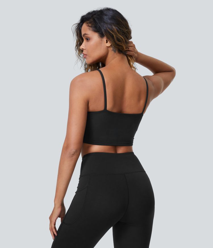 Patitoff™ Tierhaarresistentes, gepolstertes, kurzes Yoga-Cami