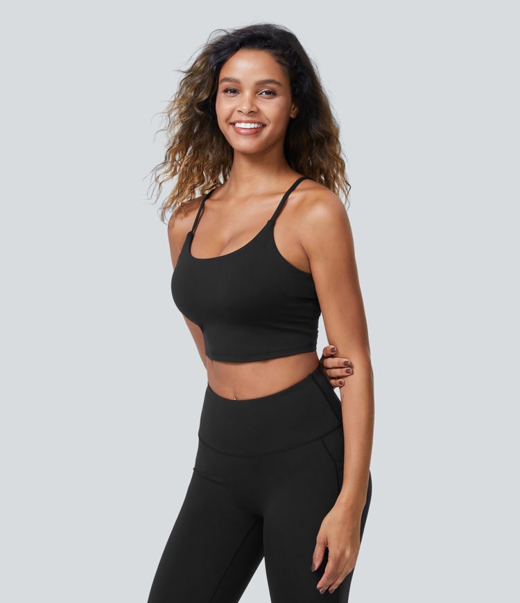 Patitoff™ Tierhaarresistentes, gepolstertes, kurzes Yoga-Cami