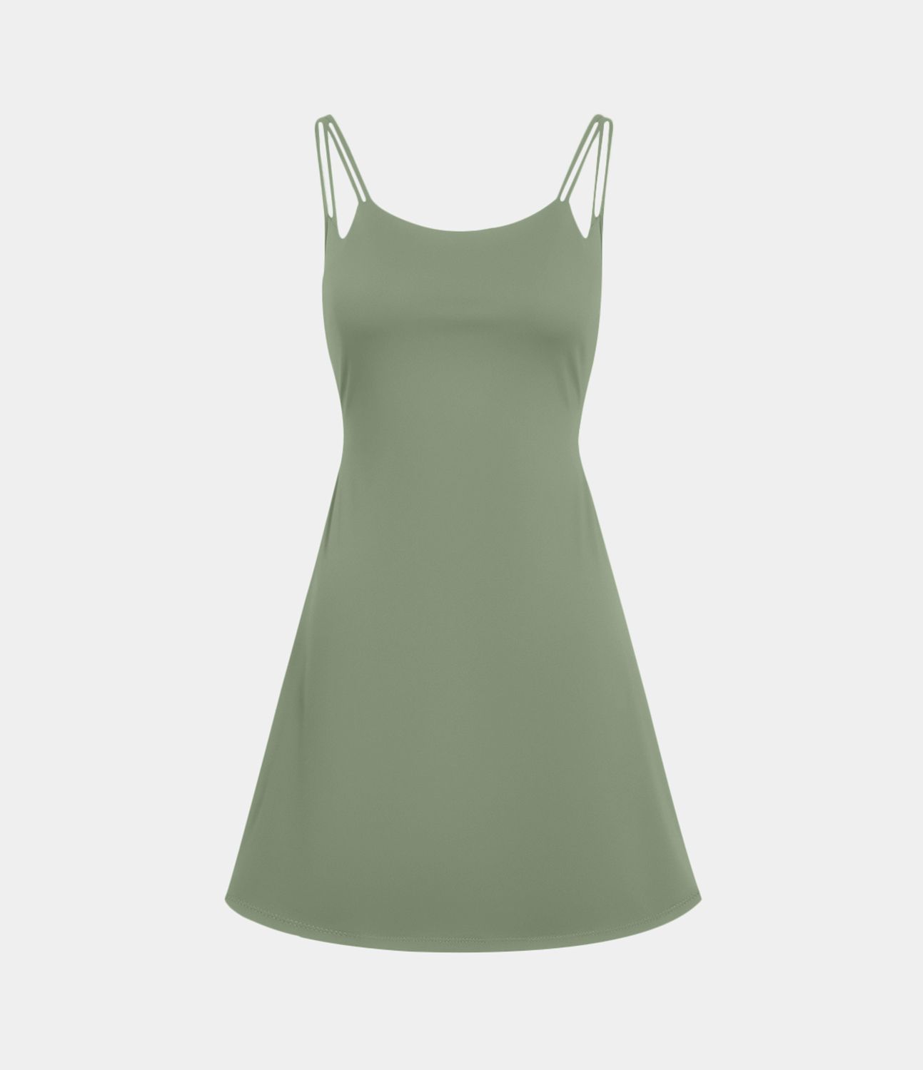 SoftlyZero™ Plush Double Straps 2-Piece Pocket Slip Dance Active Dress A-C Cups