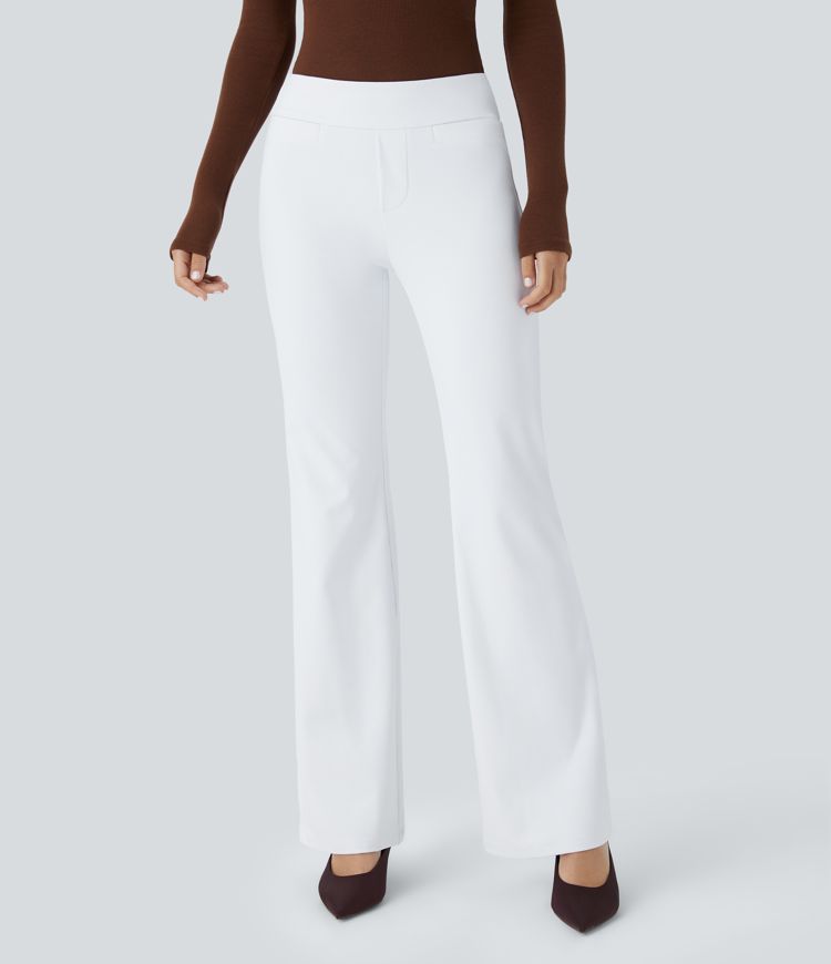 Halara Flex™ Mid Rise Back Side Pocket Slight Flare Work Pants