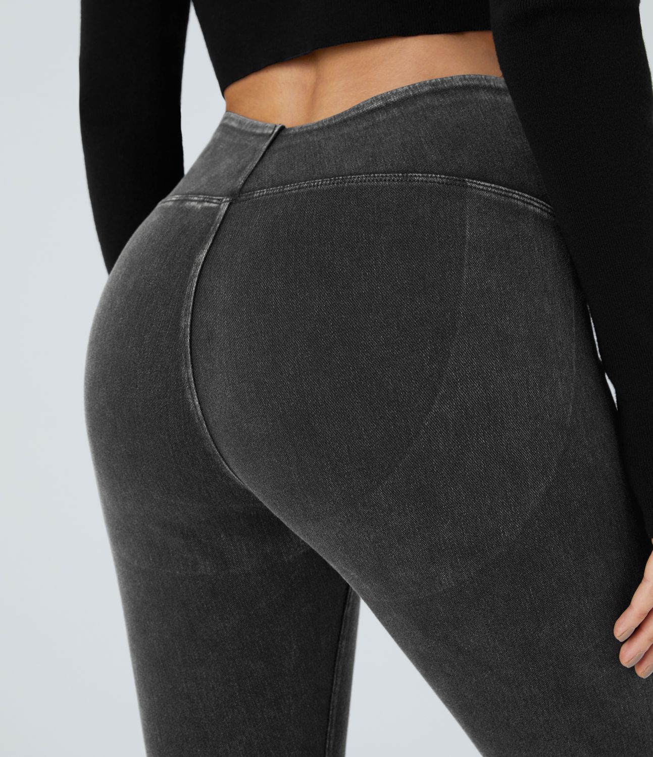 Halara Flex™ Leggings casuales de mezclilla de cintura alta