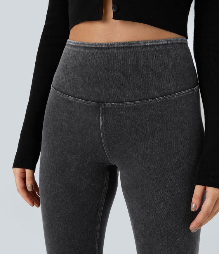 Halara Flex™ Leggings casuales de mezclilla de cintura alta
