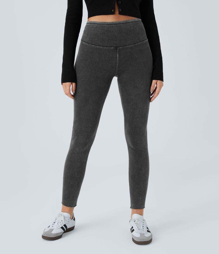 Halara Flex™ Leggings casuales de mezclilla de cintura alta