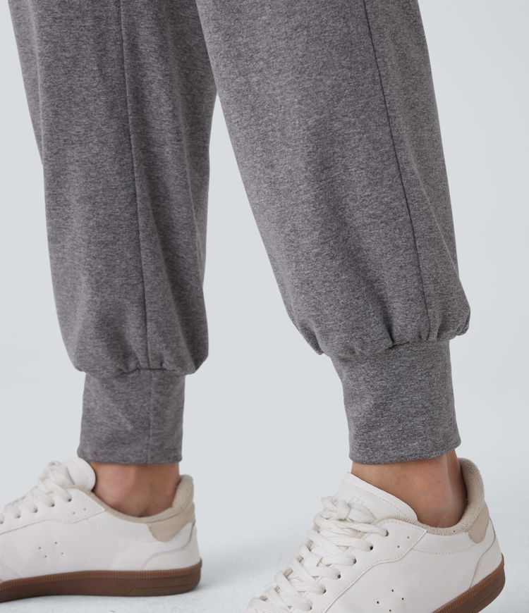 High Waisted Side Pocket Casual Joggers
