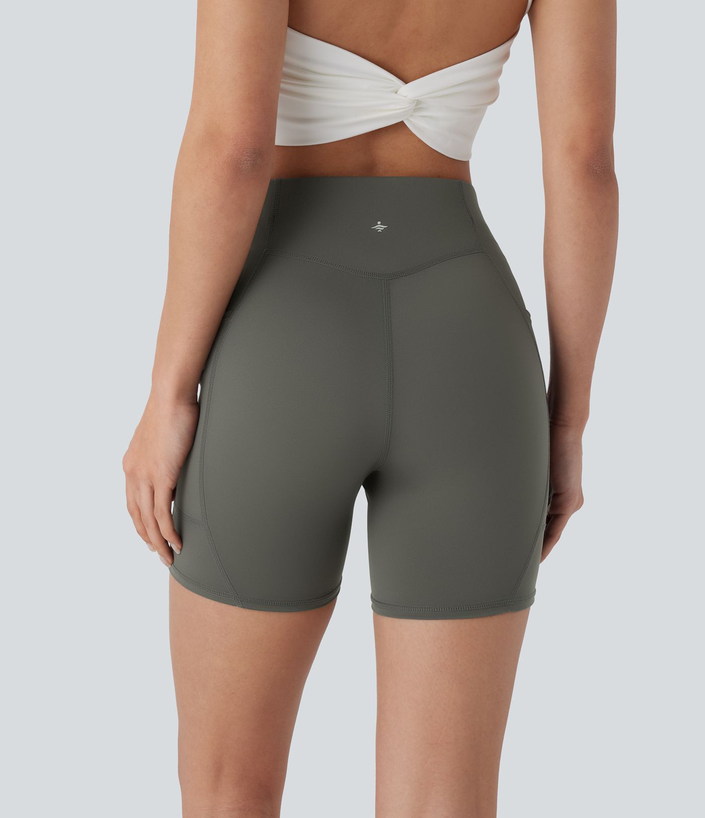 High Waisted Pocket Workout Biker Shorts 5''