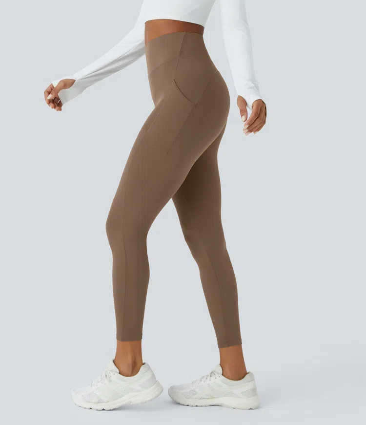 Leggings Softlyzero™ yoga tiro alto bolsillo lateral 7/8 pulgada-UPF 50+