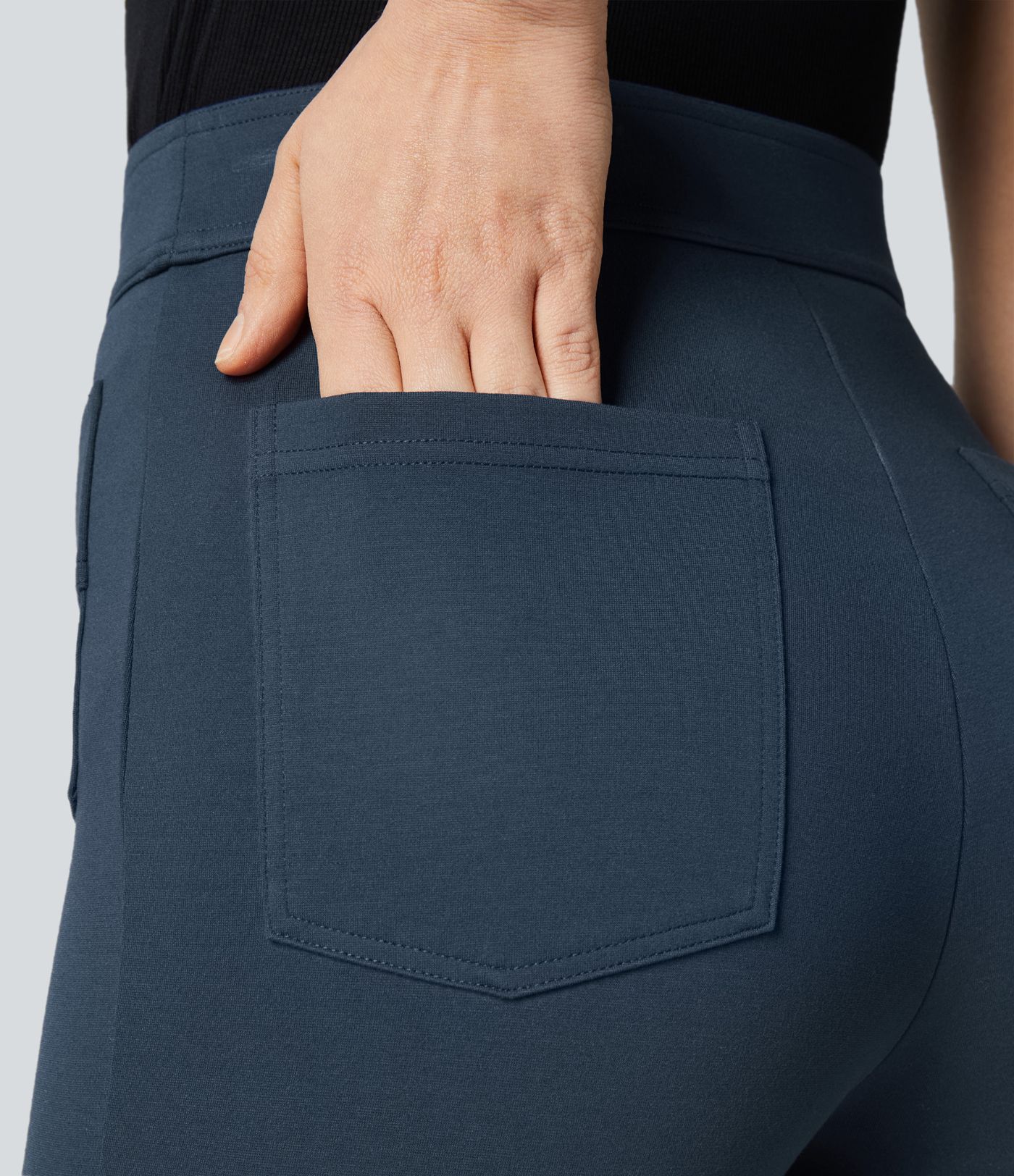 Halara Flex™ High Waist Button Multiple Pocket Ankle-Length Work Pants