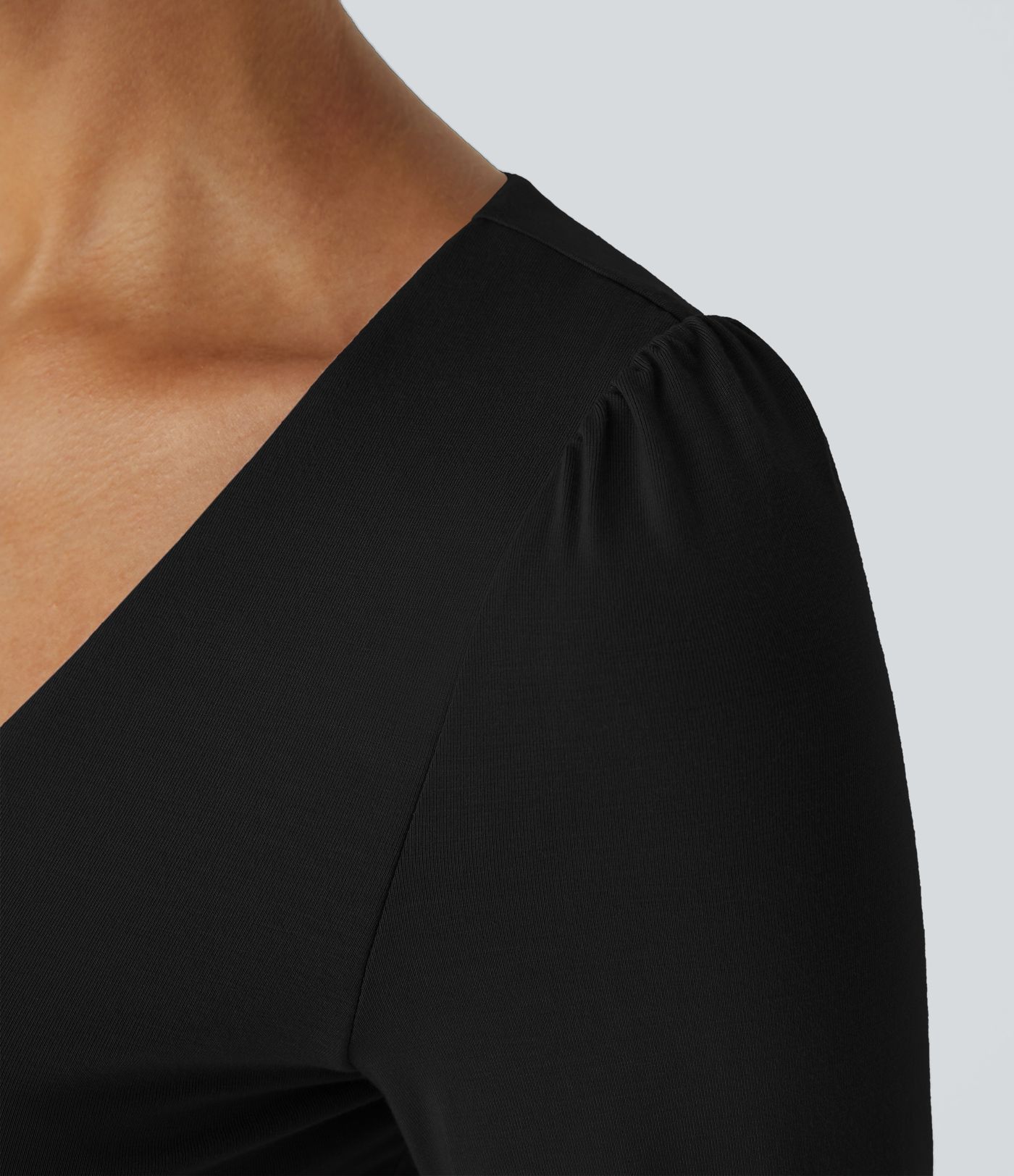 Body traje oficina botón manga larga cuello V