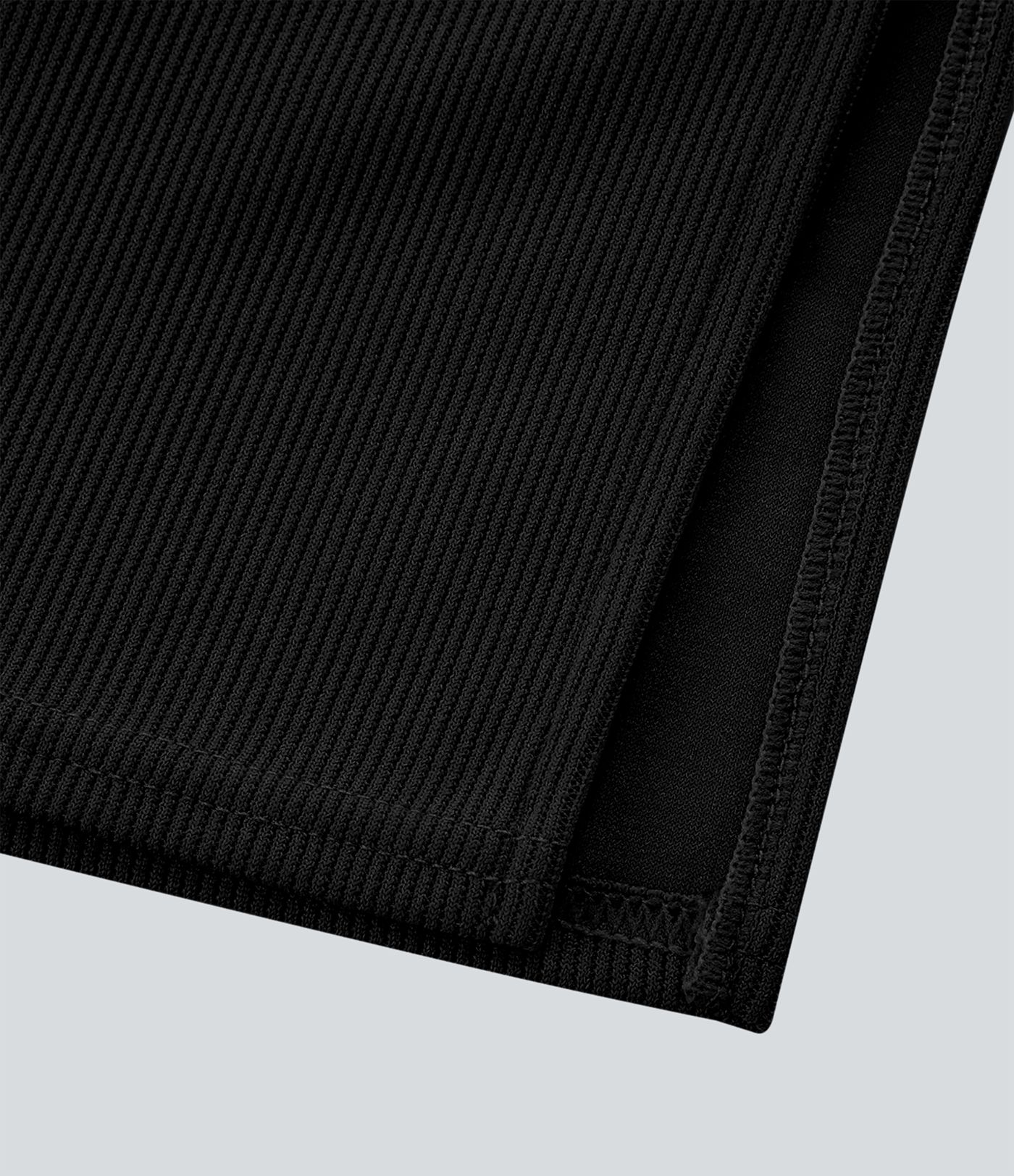 Ribbed High Waisted Split Bodycon Midi Casual Skirt