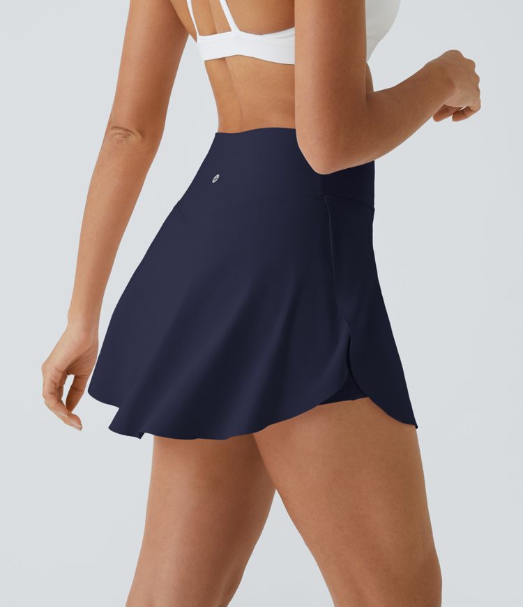 SoftlyZero™ Airy Crossover Pocket 2-in-1 Cool Touch Tennis Skirt-Lucid-Longer Length-UPF50+
