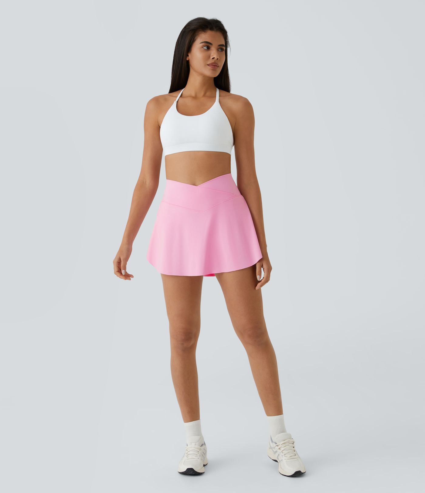 SoftlyZero™ Αερώδης Διασταυρούμενη Τσέπη 2-σε-1 Δροσερή Αφή Φούστα Τένις-Lucid-Μεγαλύτερο Μήκος-UPF50+