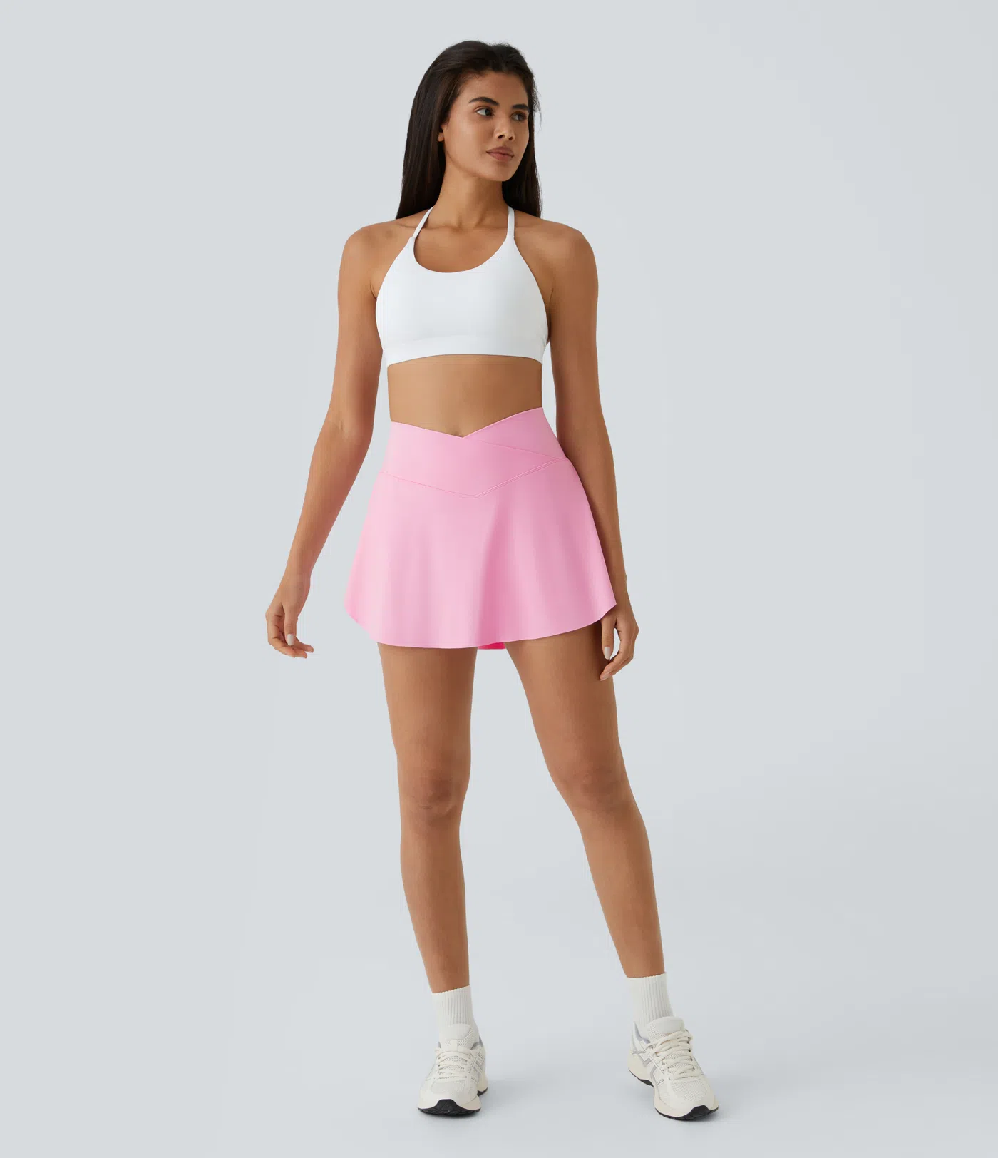 Softlyzero™ Airy 2-in-1-Crossover-Cool-Touch-Tennisrock mit Seitentasche-Lucid-längere Länge