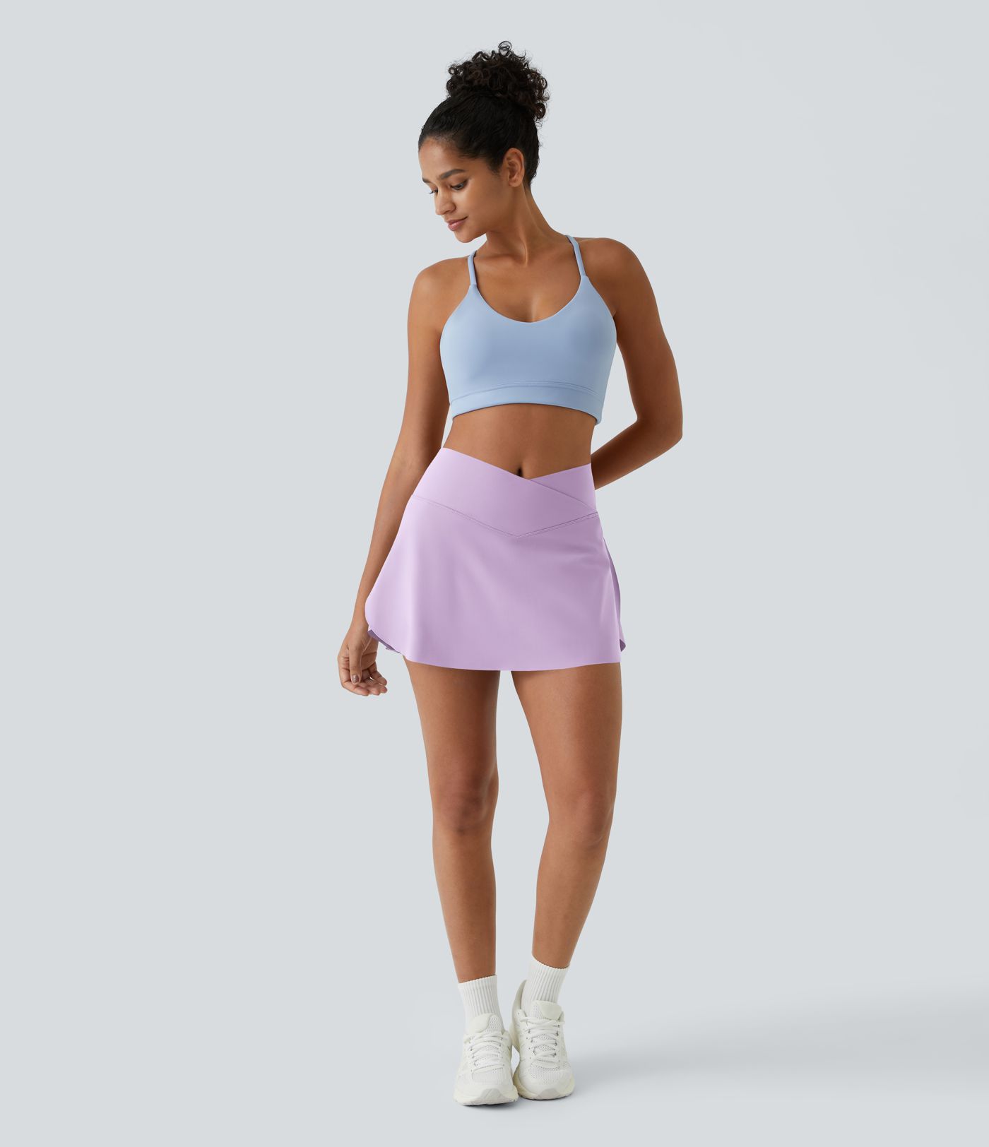 Everyday SoftlyZero™ Airy Crossover 2-in-1 Side Pocket Cool Touch Mini Tennis Skirt-Lucid-UPF50+