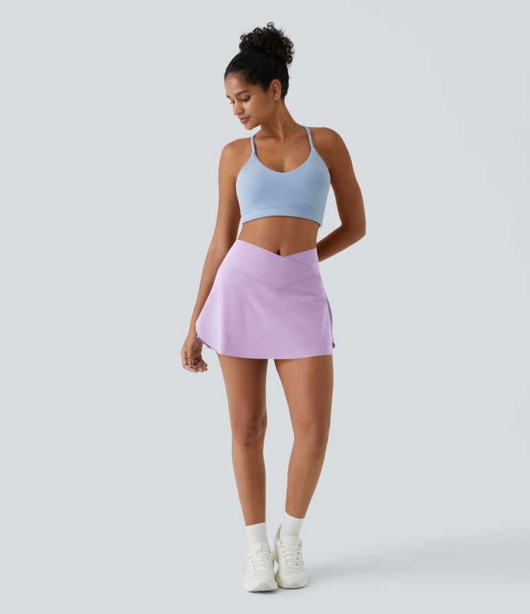 Everyday SoftlyZero™ Airy Crossover 2-in-1 Side Pocket Cool Touch Mini Tennis Skirt-Lucid-UPF50+