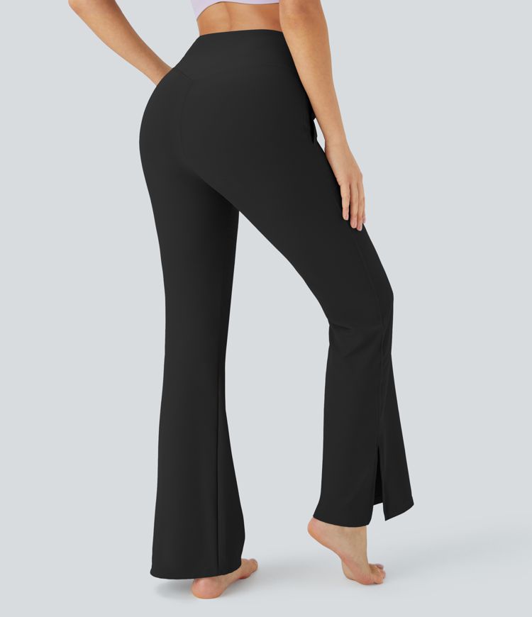 Leggings Patitoff™ Flow yoga acampanado dobladillo dividido bolsillo cruzado resistente pelo mascota - Smile