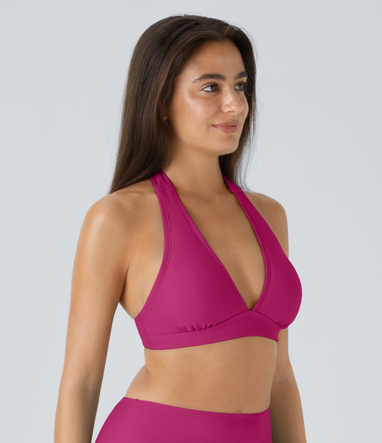 Adjustable Halter Bikini Top Swimsuit