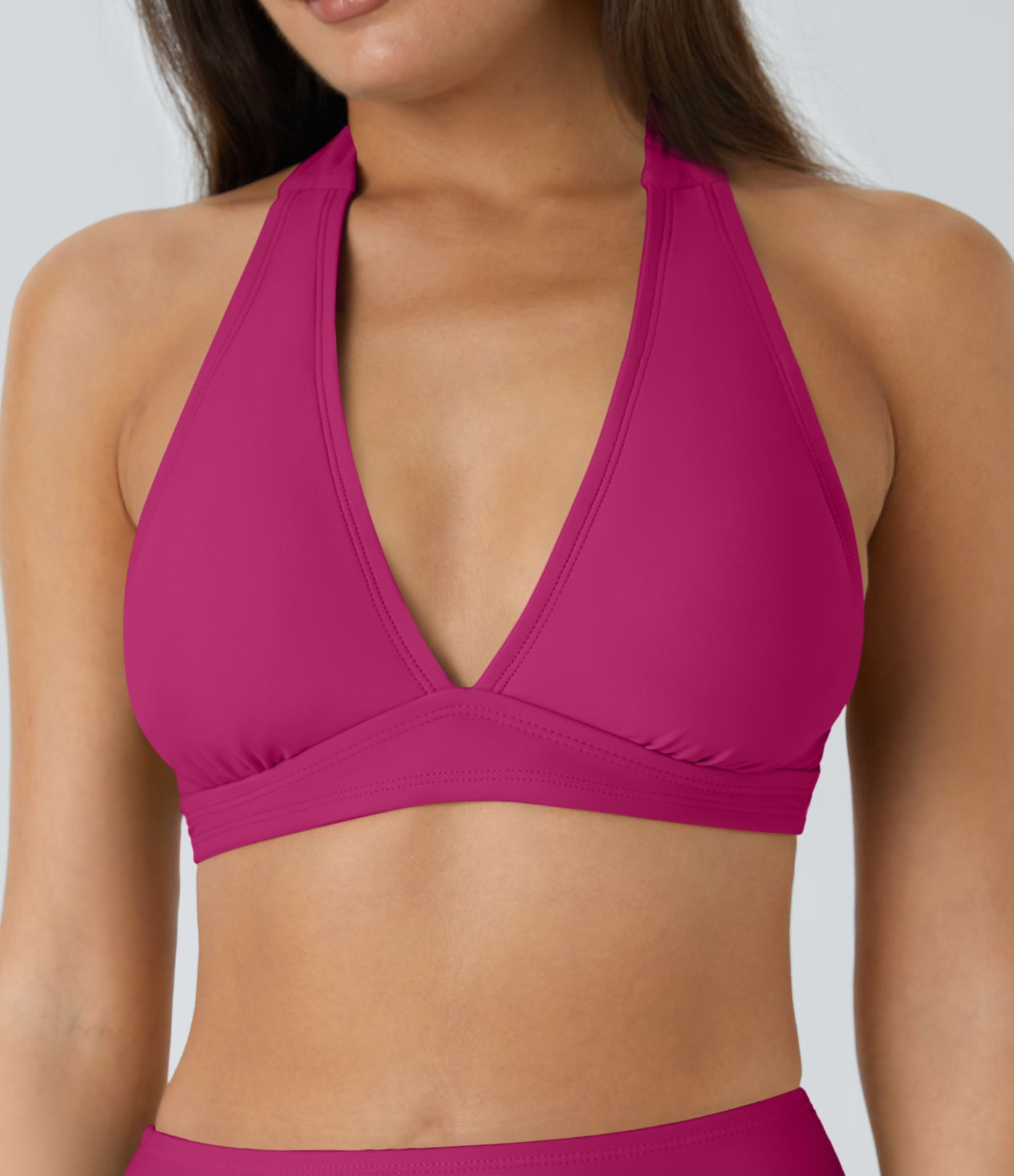 Adjustable Halter Bikini Top Swimsuit