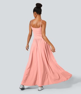 Breezeful™ Pocket Flowy Flare Maxi Quick Dry Casual Slip Dress