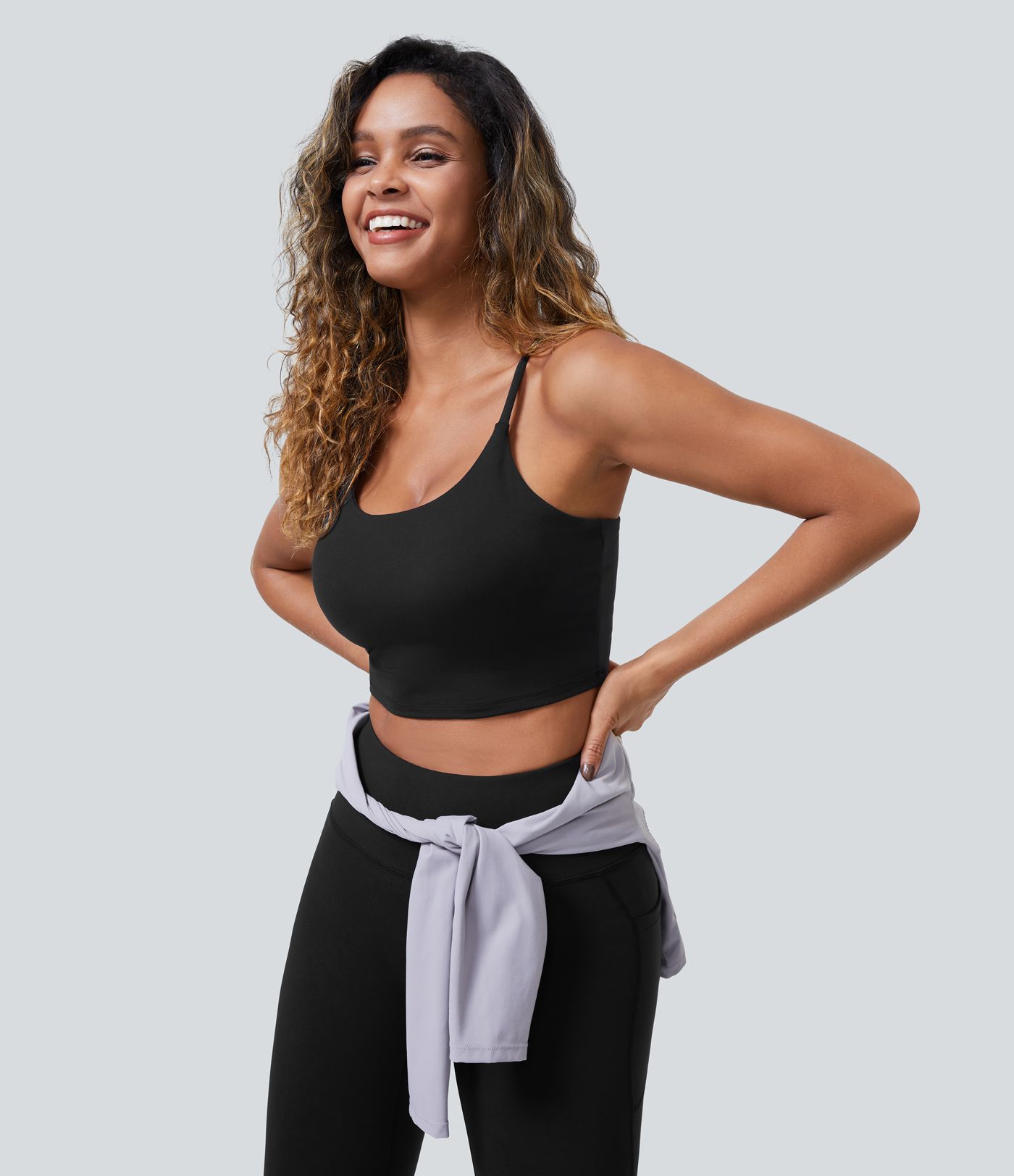 Patitoff™ Tierhaarresistentes, gepolstertes, kurzes Yoga-Cami