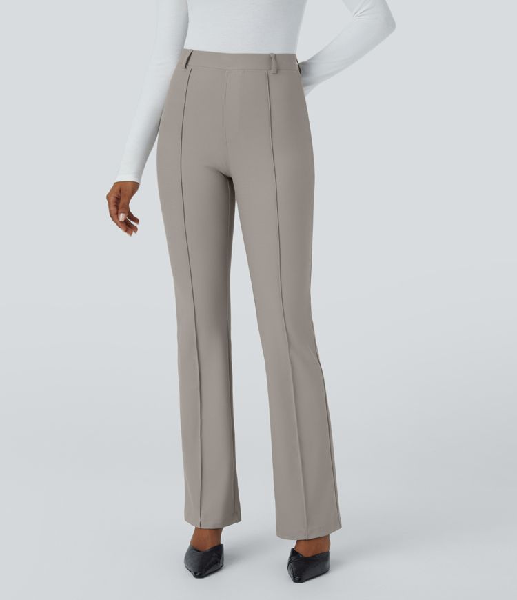 Pantalon Halara Flex™ taille haute légèrement évasé en sergé avec poches arrière