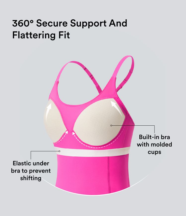 Softlyzero™ Plush Molded Cups Adjustable Strap Backless Dance Active Dress-Easy Peezy Edition-D/DD/DDD/F Cups