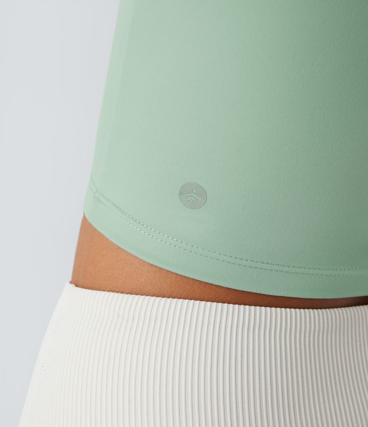 Softlyzero™ Plush Square Neck Cropped Skinny Yoga Tank Vest Top