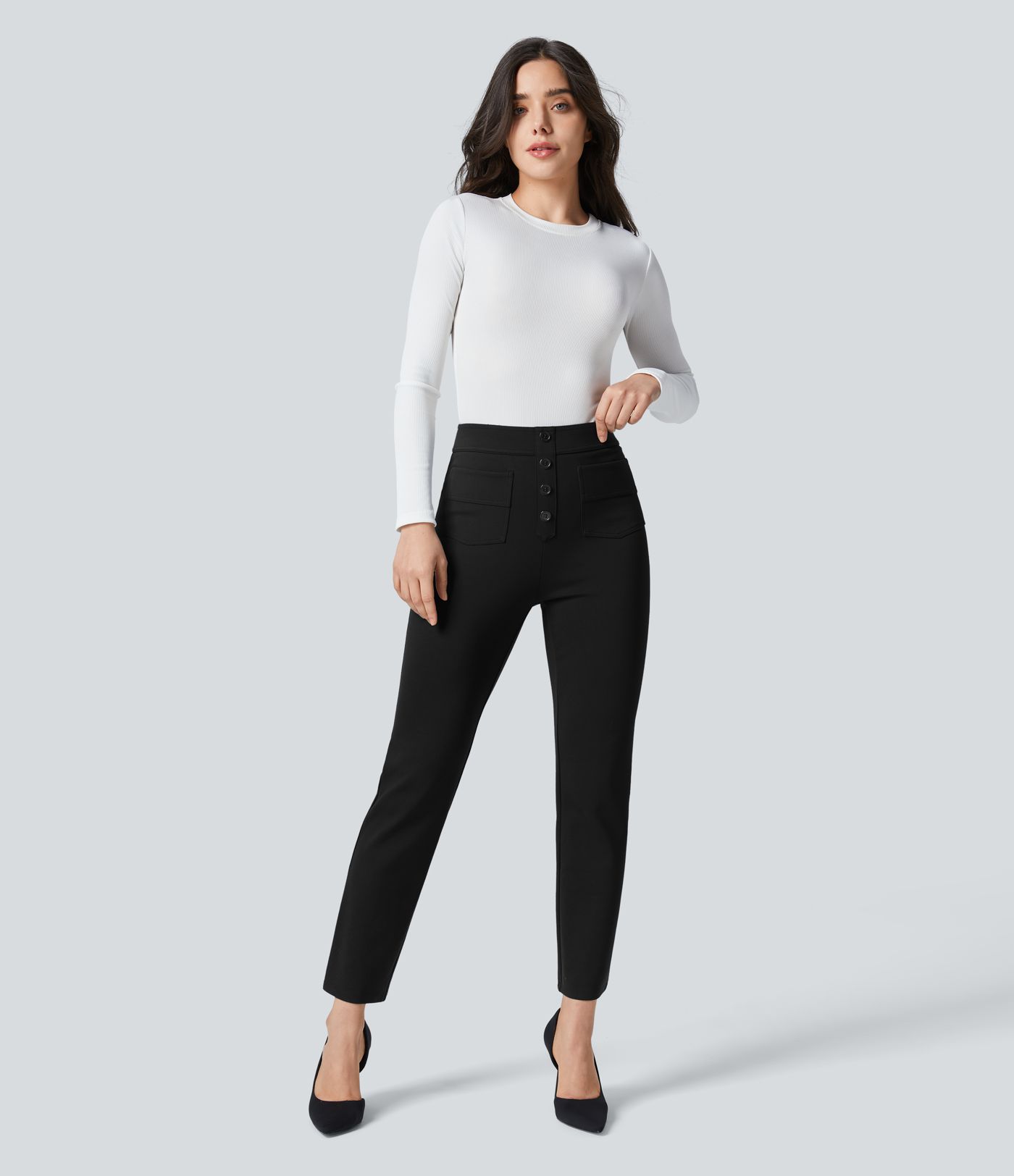 Halara Flex™ High Waisted Pockets Ankle Length Suit Work Pants