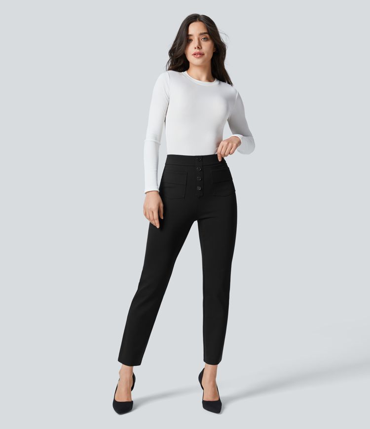 Halara Flex™ High Waisted Pockets Ankle Length Suit Work Pants