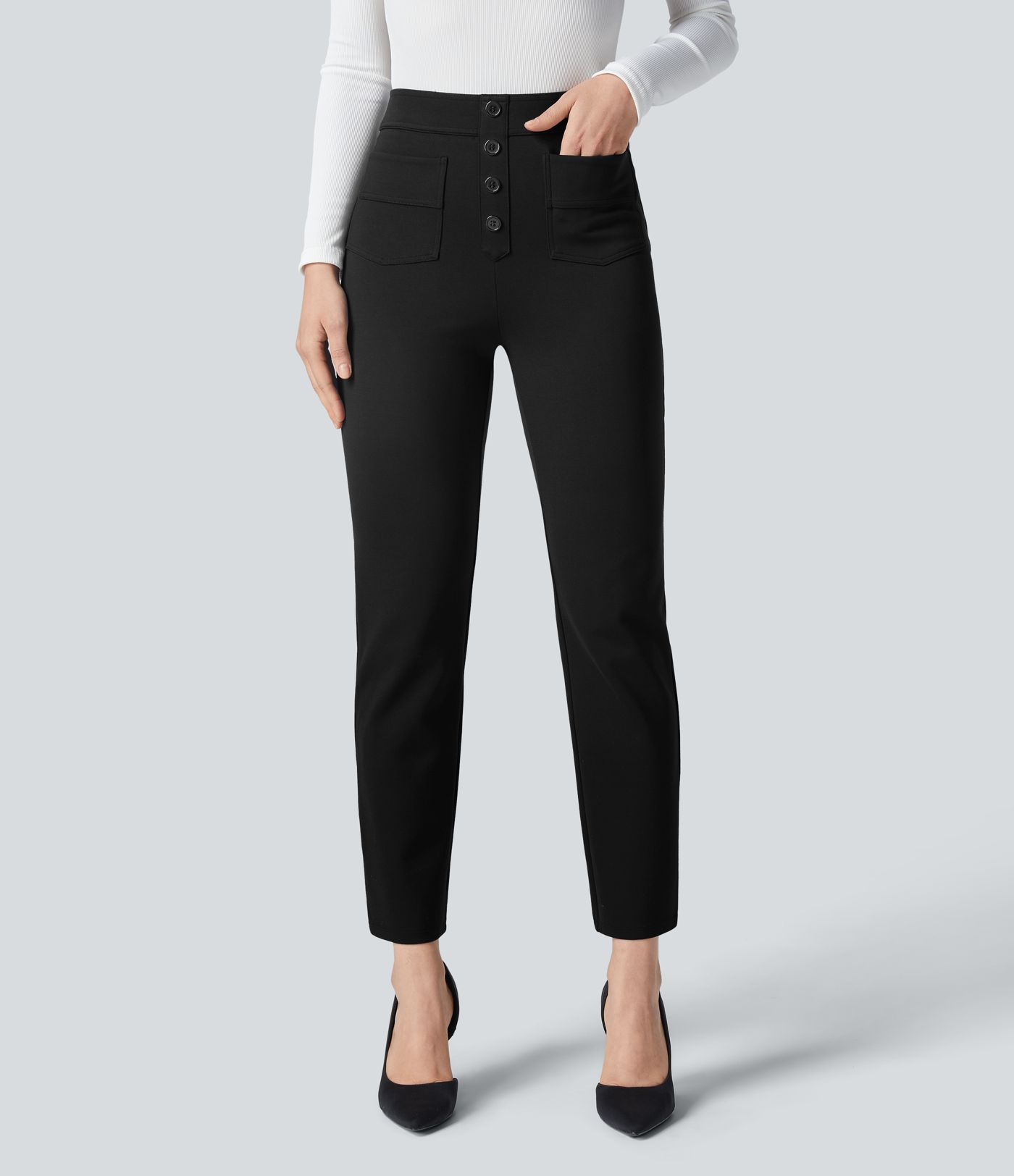 Halara Flex™ High Waisted Pockets Ankle Length Suit Work Pants