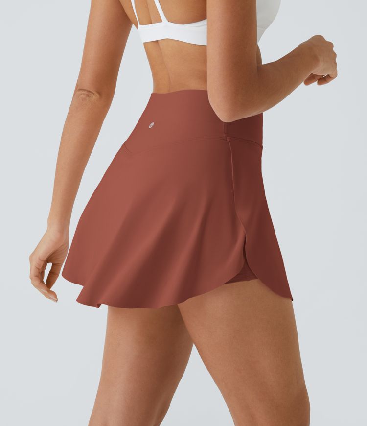 Softlyzero™ Airy Crossover Side Pocket 2-in-1 Cool Touch Tennis Skirt-Lucid-Longer Length-UPF50+