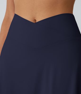 SoftlyZero™ Airy Crossover Pocket 2-in-1 Cool Touch Tennis Skirt-Lucid-Longer Length-UPF50+