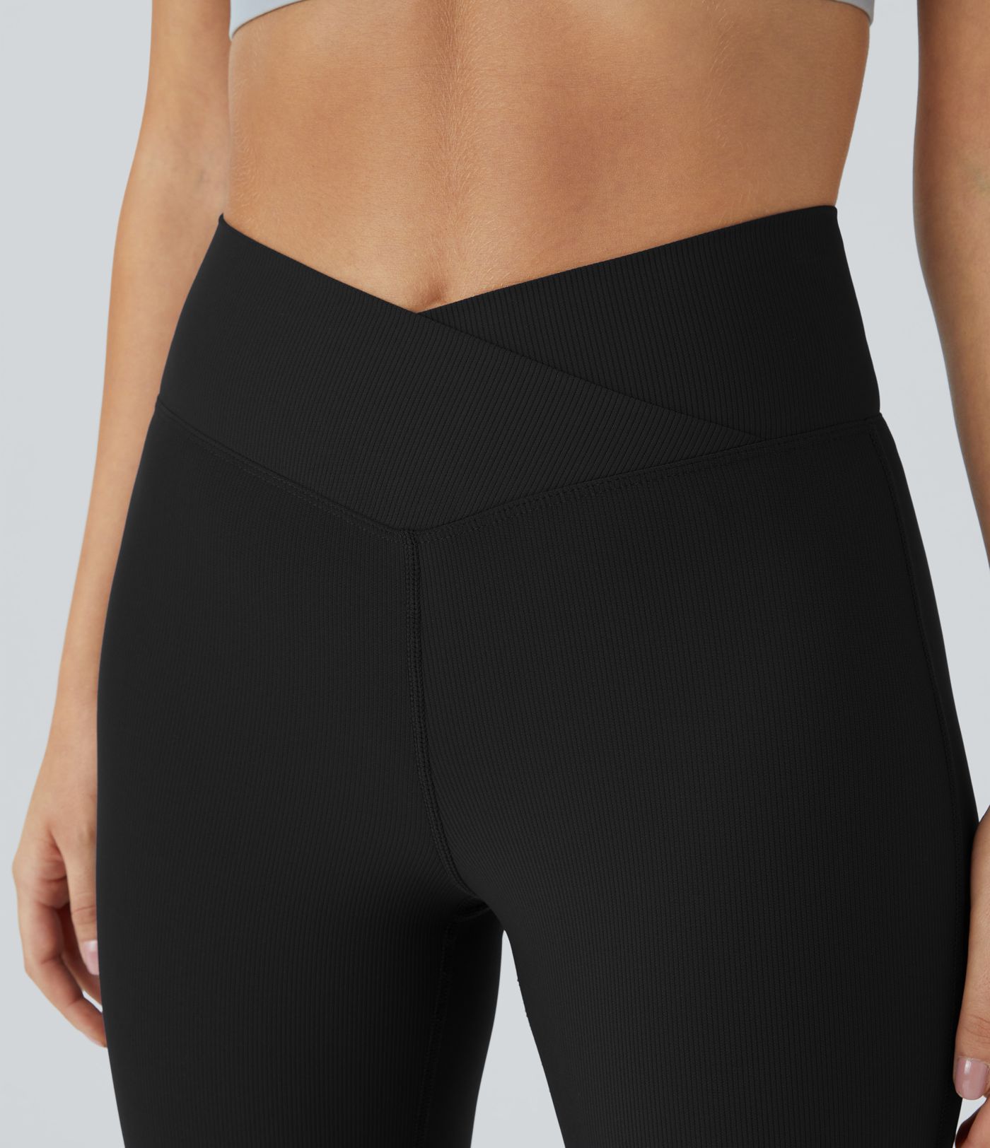 Patitoff™ Flow Pet Hair Resistant Crossover High Waisted Back Pocket Super Flare Leggings