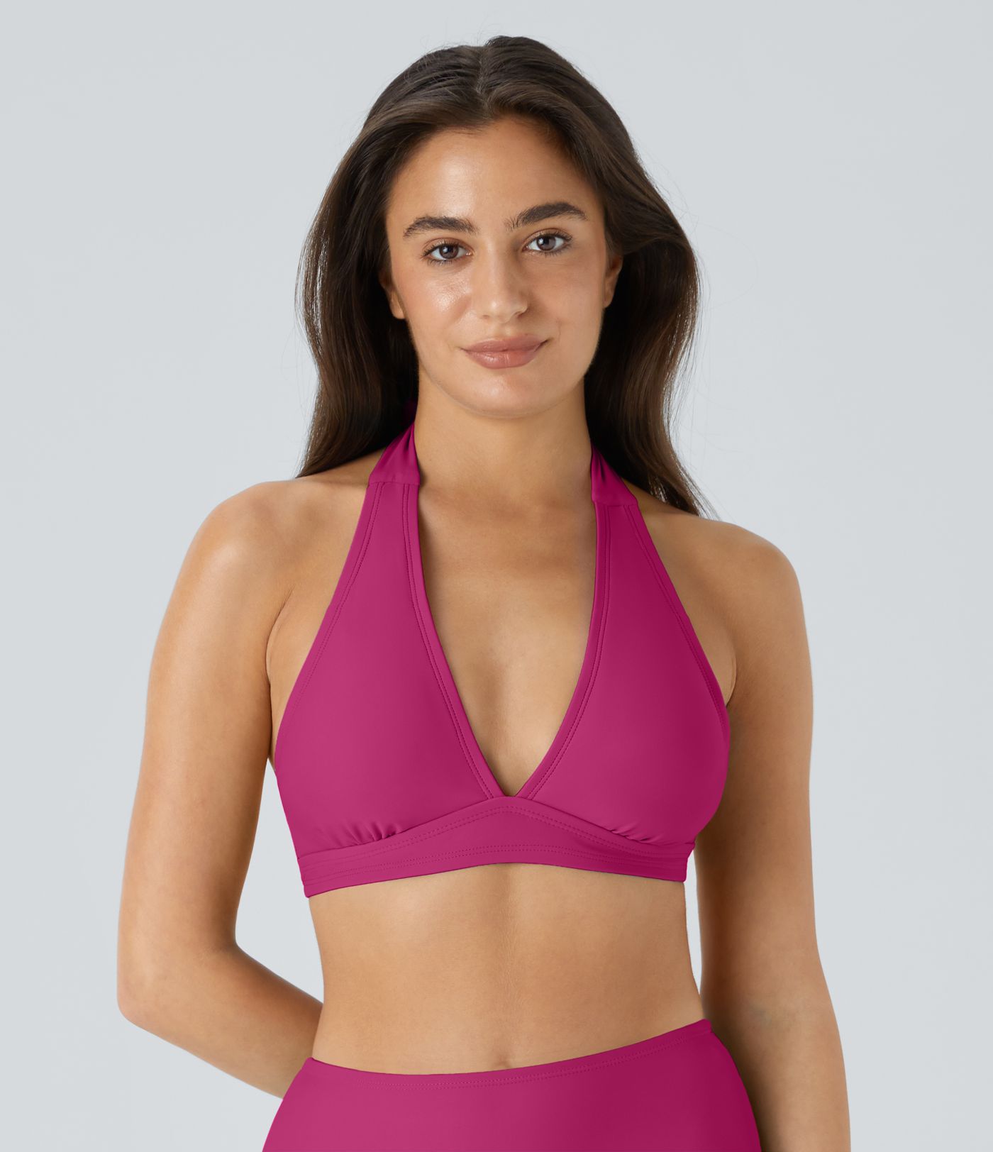 Adjustable Halter Bikini Top Swimsuit