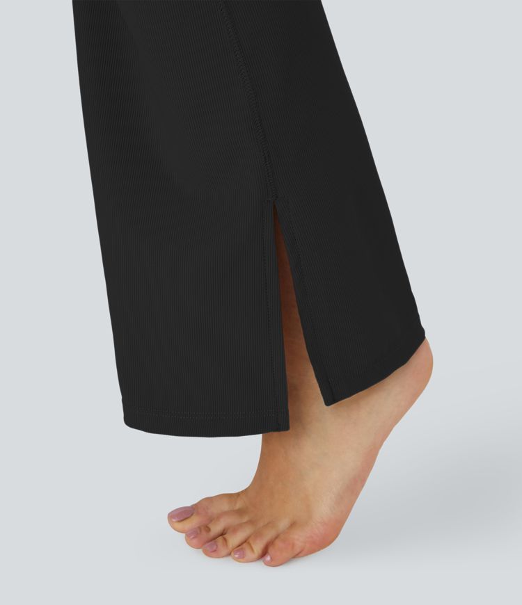 Leggings Patitoff™ Flow yoga acampanado dobladillo dividido bolsillo cruzado resistente pelo mascota - Smile