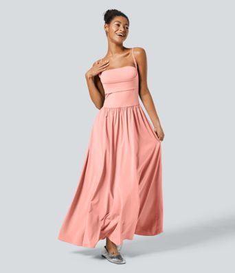 Breezeful™ Pocket Flowy Flare Maxi Quick Dry Casual Slip Dress