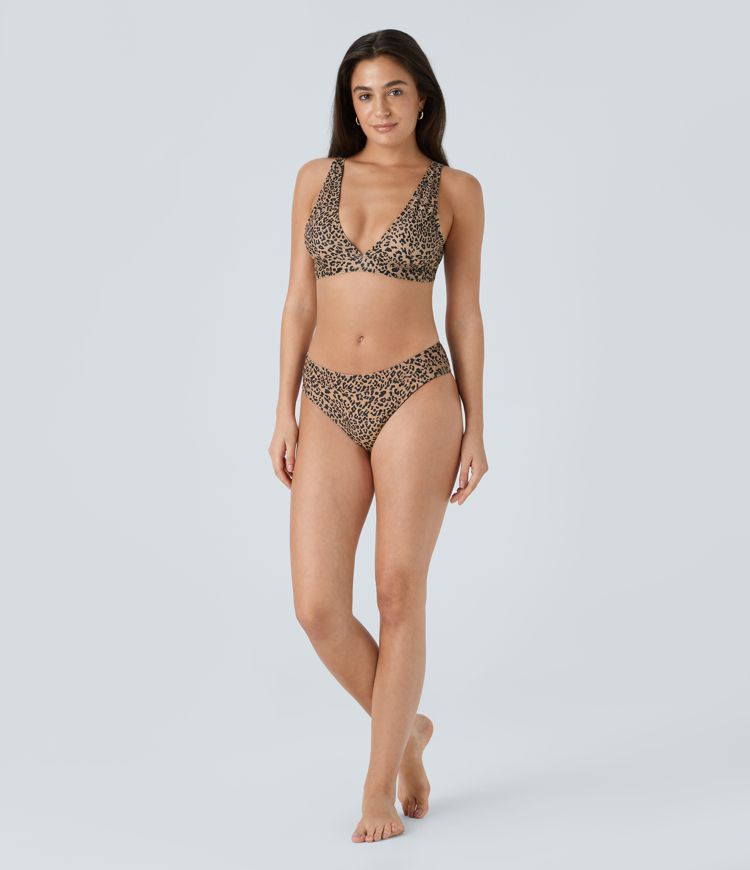 Top de Bikini Imprimé Léopard